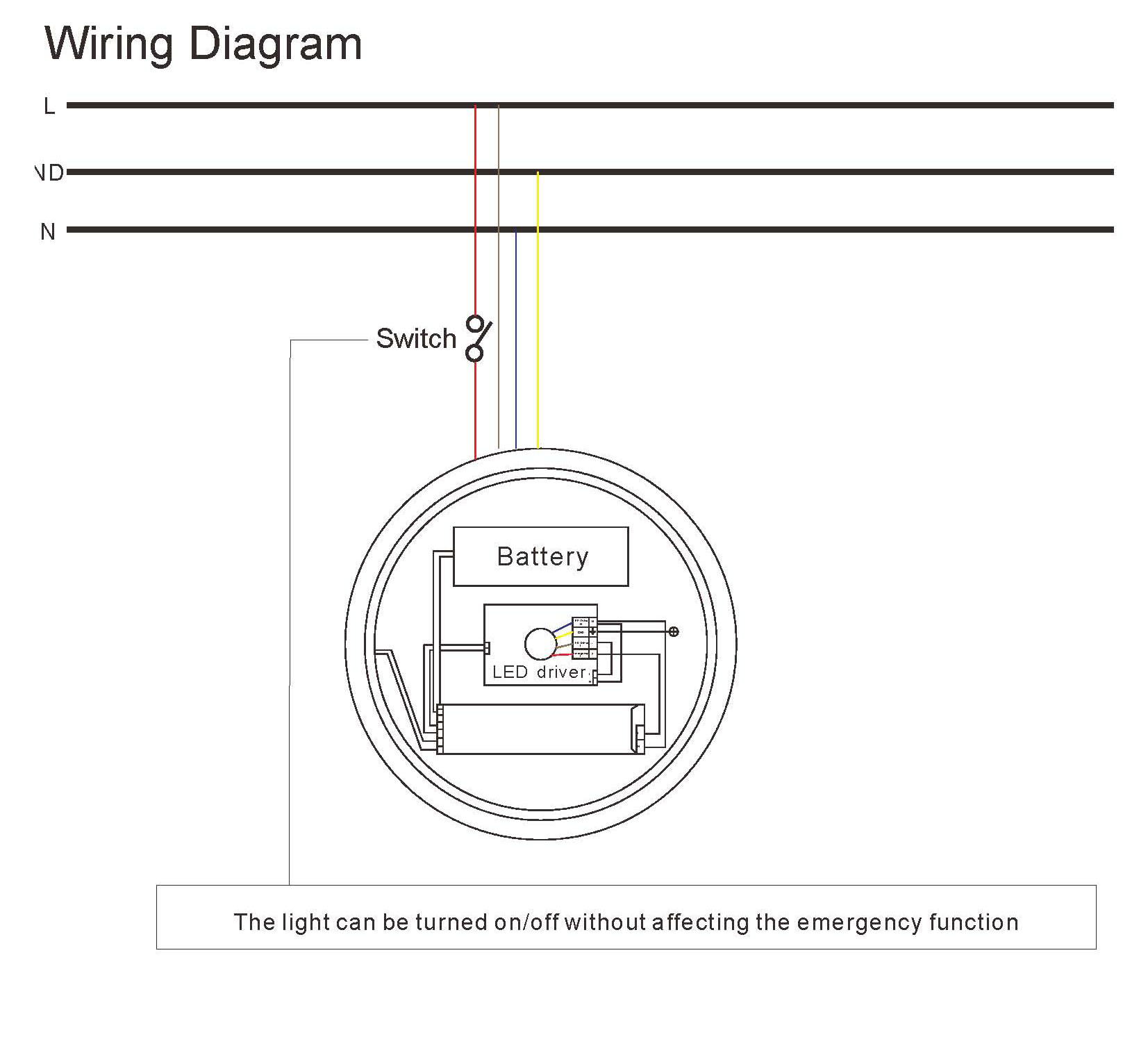 LED Emergency Ceiling Lighting Wiring